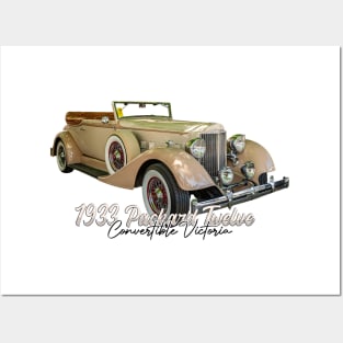 1933 Packard Twelve Convertible Victoria Posters and Art